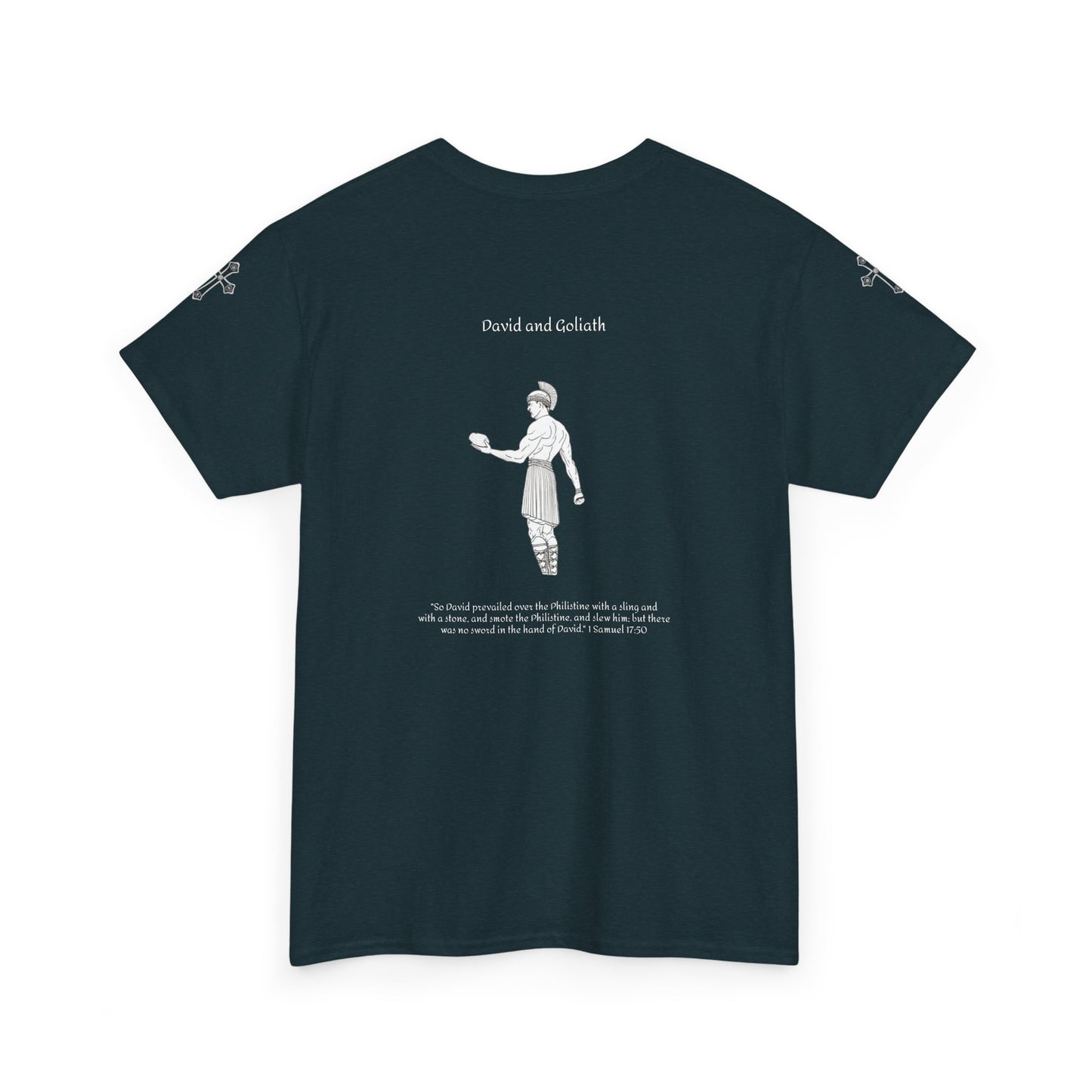 Solitarypeace David and Goliath T-shirt (1 Samuel 17:50)